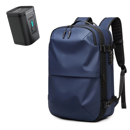 Mochila de viagem masculina compressão à vácuo 17 polegadas