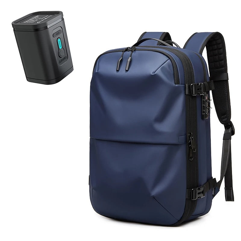 Mochila de viagem masculina compressão à vácuo 17 polegadas
