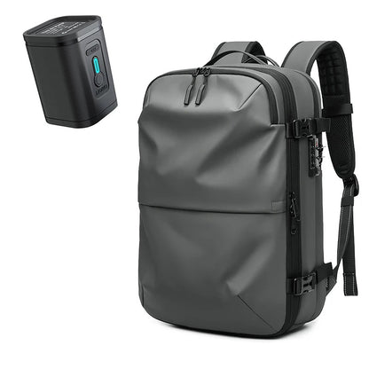 Mochila de viagem masculina compressão à vácuo 17 polegadas