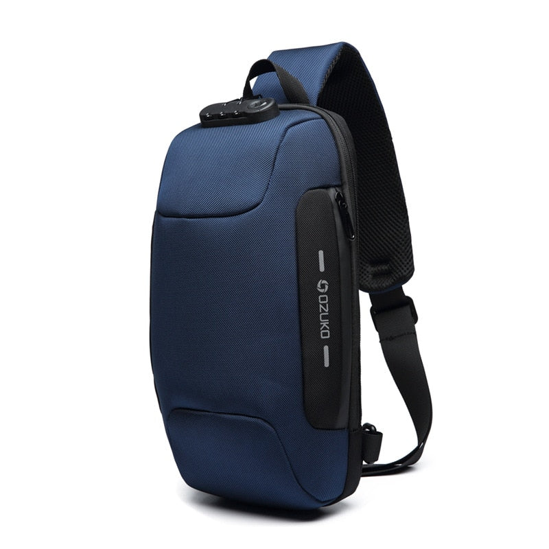 Mochila Transversal Antifurto para Viagem - Resistente à Água