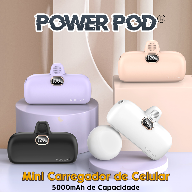 Mini Carregador de Celular Power Pod