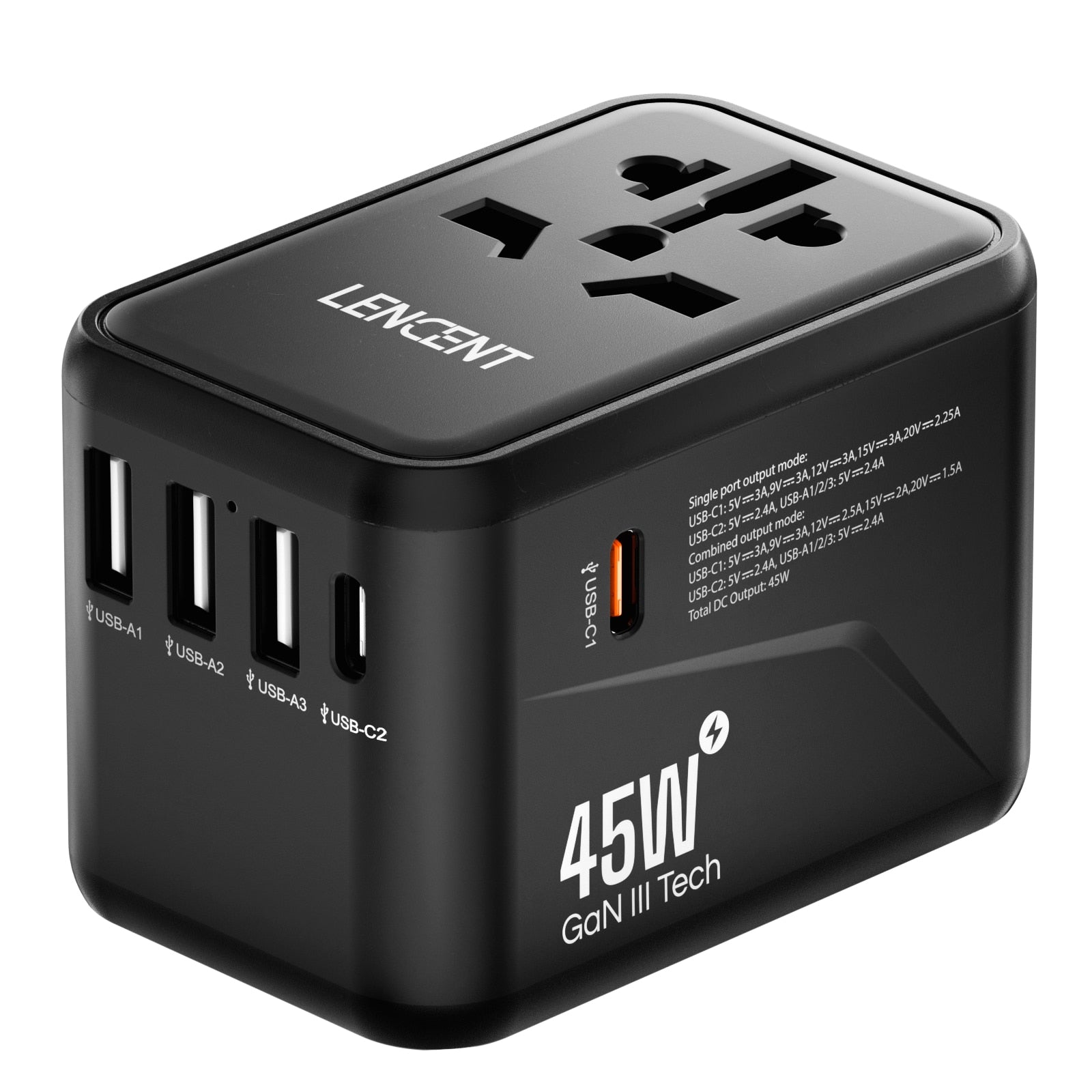 Adaptador de Tomadas Universal 6 em 1