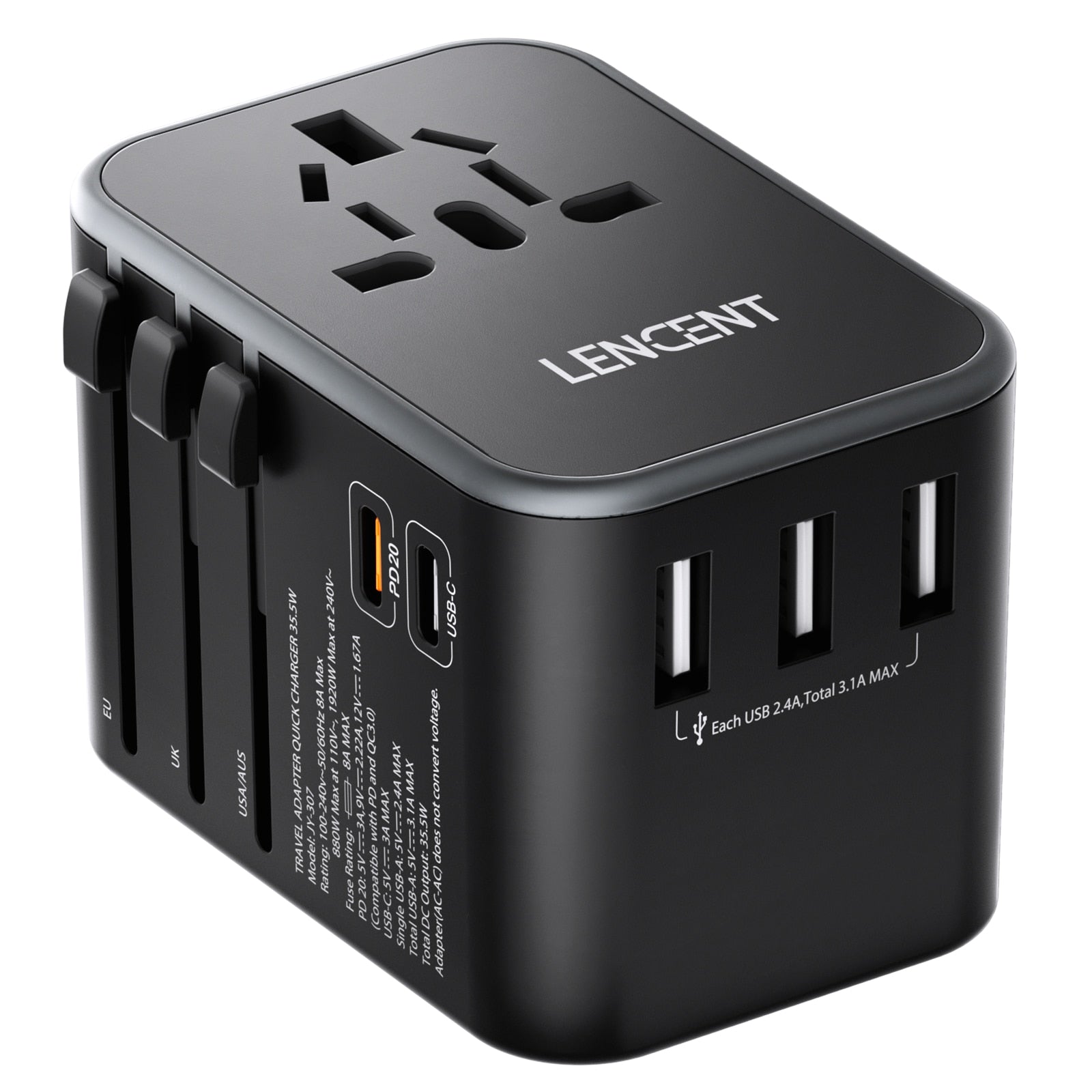 Adaptador de Tomadas Universal 6 em 1