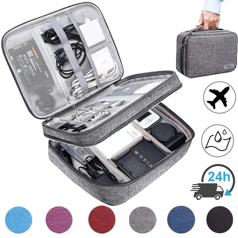 Bolsa Organizadora de Cabos e Acessórios A Prova D'Água - Shop Viagem