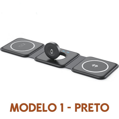 Carregador 3 em 1 Dobrável MagFlex - Shop Viagem