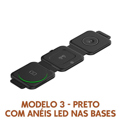 Carregador 3 em 1 Dobrável MagFlex - Shop Viagem