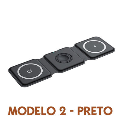 Carregador 3 em 1 Dobrável MagFlex - Shop Viagem