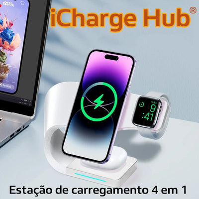 Estação de Carregamento iCharge Hub - 4 em 1 - Shop Viagem